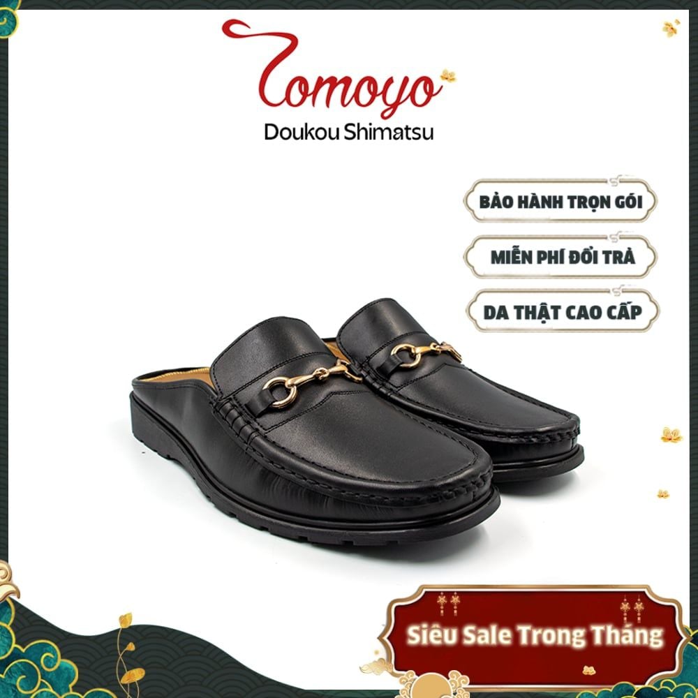  Giày Sục (Mule Shoes) Nam Da Thật Kiểu Dáng Thanh Lịch Tomoyo TMN24201 