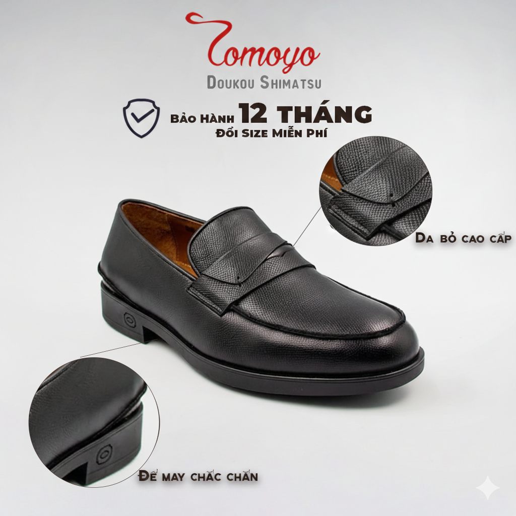  Giày Tây Nam Không Dây Loafer Tomoyo TMN24401 