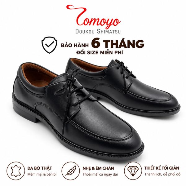  Giày Lười Nam Da Bò Thật TOMOYO TMN51901 - Đen 