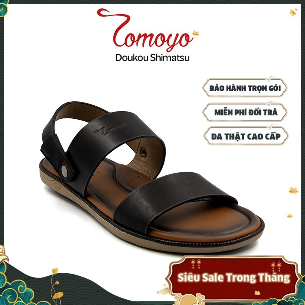  Dép Sandal Nam Da Bò Cao Cấp Tomoyo TMS09501 