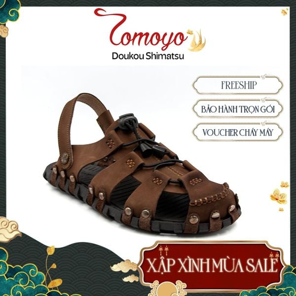  Sandal Rọ Nam Da Bò Thật Tomoyo TMS10102 