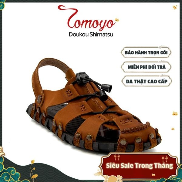  Sandal Rọ Nam Da Bò Thật Tomoyo TMS10103 