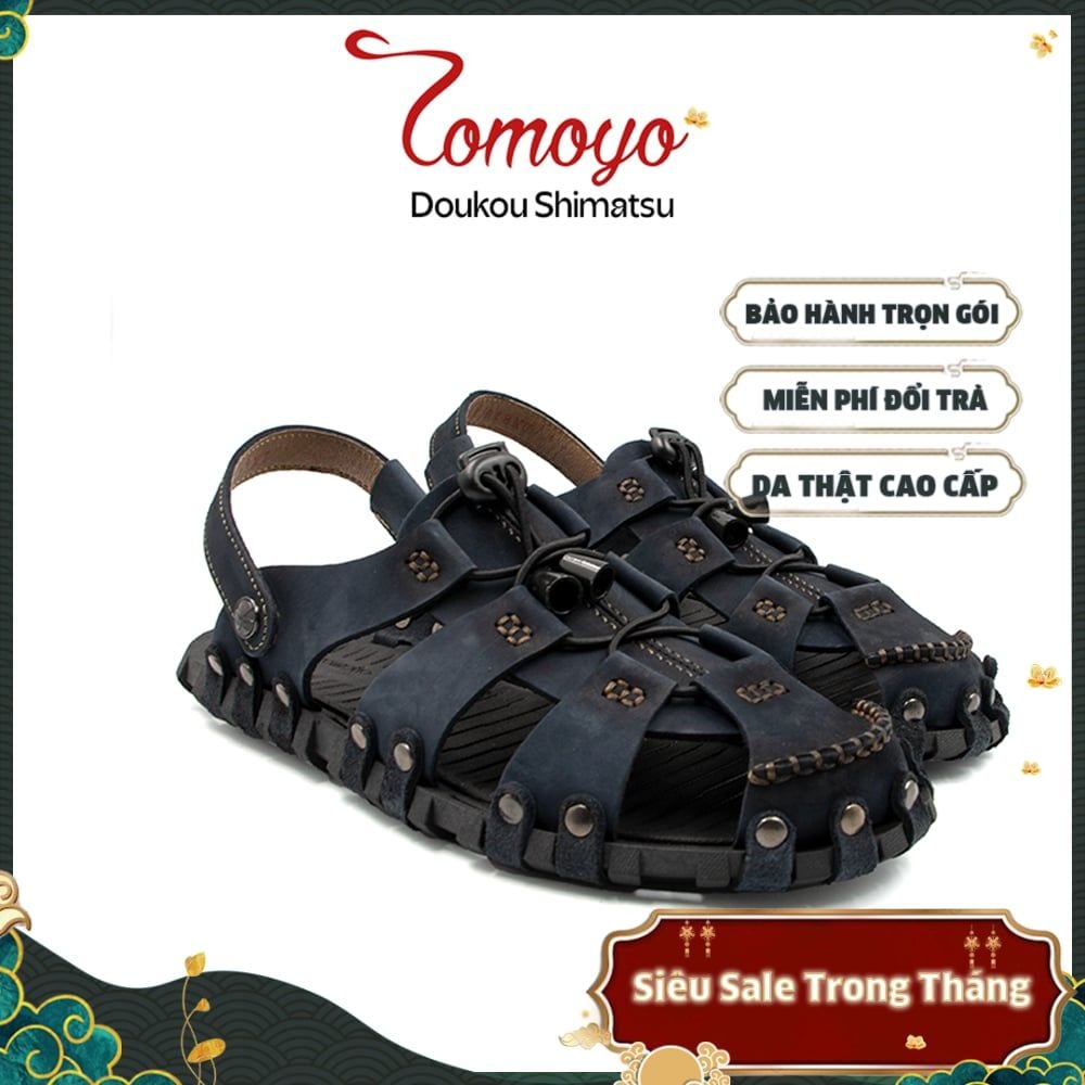 Sandal Rọ Nam Da Bò Thật Tomoyo TMS10104 