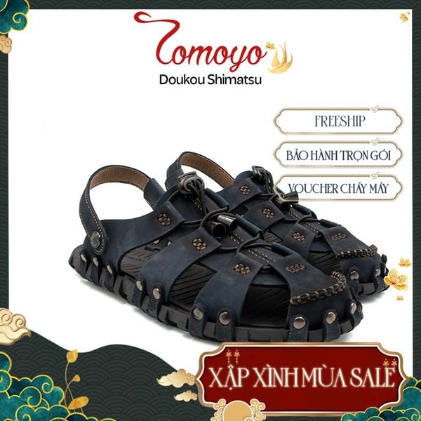  Sandal Rọ Nam Da Bò Thật Tomoyo TMS10104 