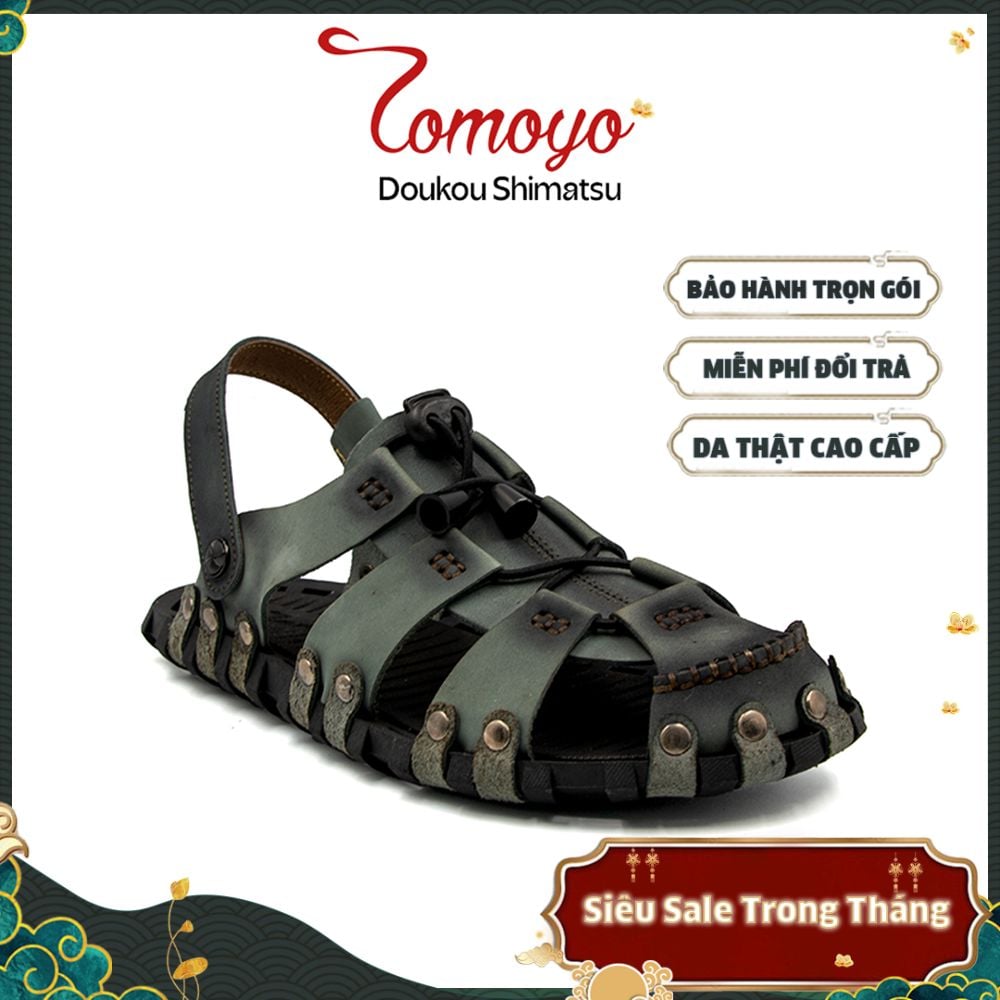  Sandal Rọ Nam Da Bò Thật Tomoyo TMS10108 