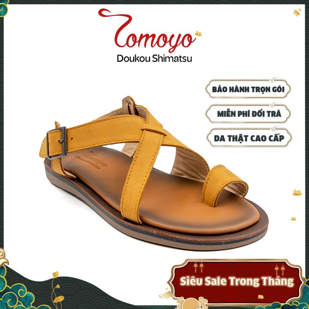  Dép Sandal Nam Da Bò Cao Cấp Tomoyo TMS10203 