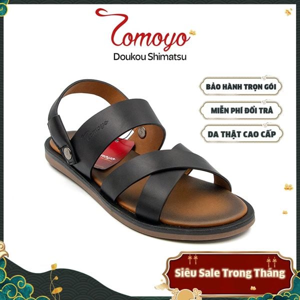  Dép Sandal Nam Da Bò Cao Cấp Tomoyo TMS10301 