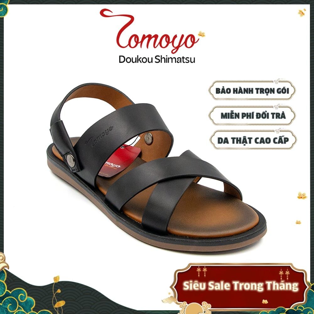  Dép Sandal Nam Da Bò Cao Cấp Tomoyo TMS10301 