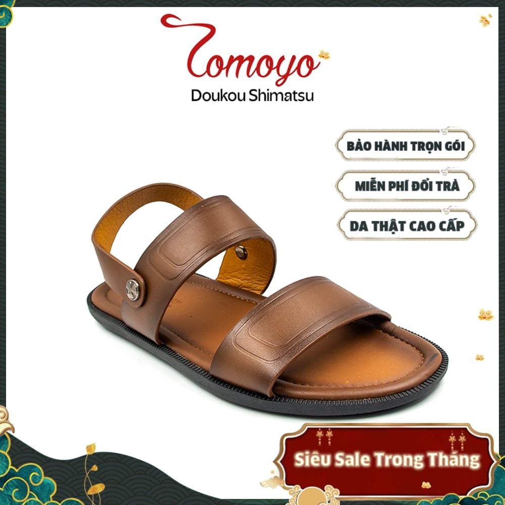  Sandal/Dép Nam Da Bò Thật Tomoyo TMS10703 
