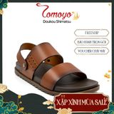  Sandal Tomoyo Da Bò Thật Đế Rãnh Chống Trượt TMS30203 