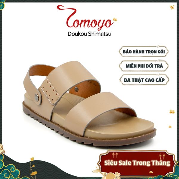  Sandal Tomoyo Da Bò Thật Đế Rãnh Chống Trượt TMS30209 