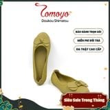  Giày Nữ Búp Bê Đính Nơ Tomoyo Da Micro Fiber Khắc Hoạ Tiết Laser TMW31103 