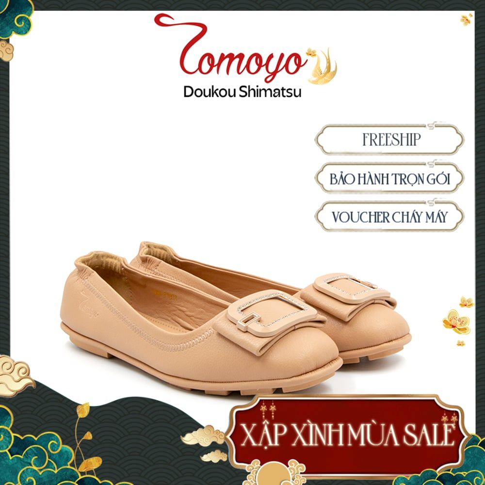  Giày Nữ Búp Bê Da MicroFiber Siêu Nhẹ Tomoyo TMW31803 