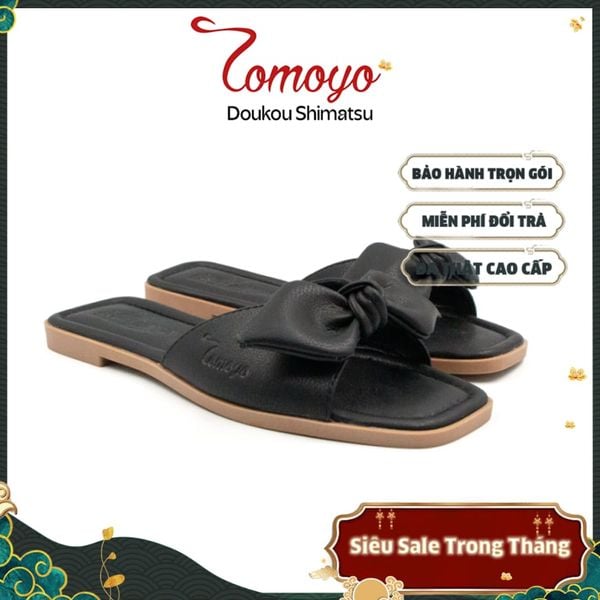  Dép Nữ Quai Thắt Nơ Da Micro Tomoyo TMW31901 