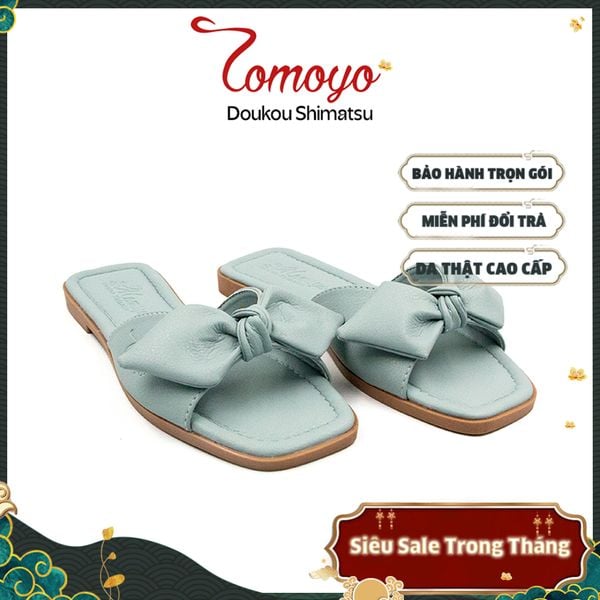  Dép Nữ Quai Thắt Nơ Da Micro Tomoyo TMW31904 