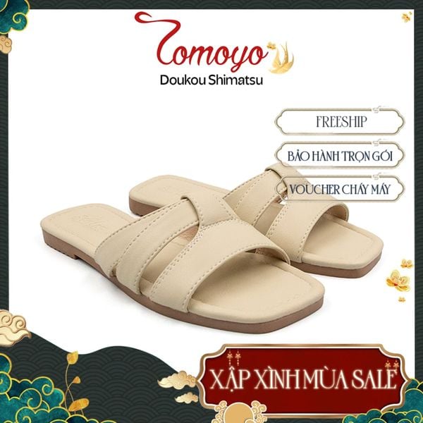  Dép Nữ Quai Ngang Da Micro Tomoyo TMW32009 