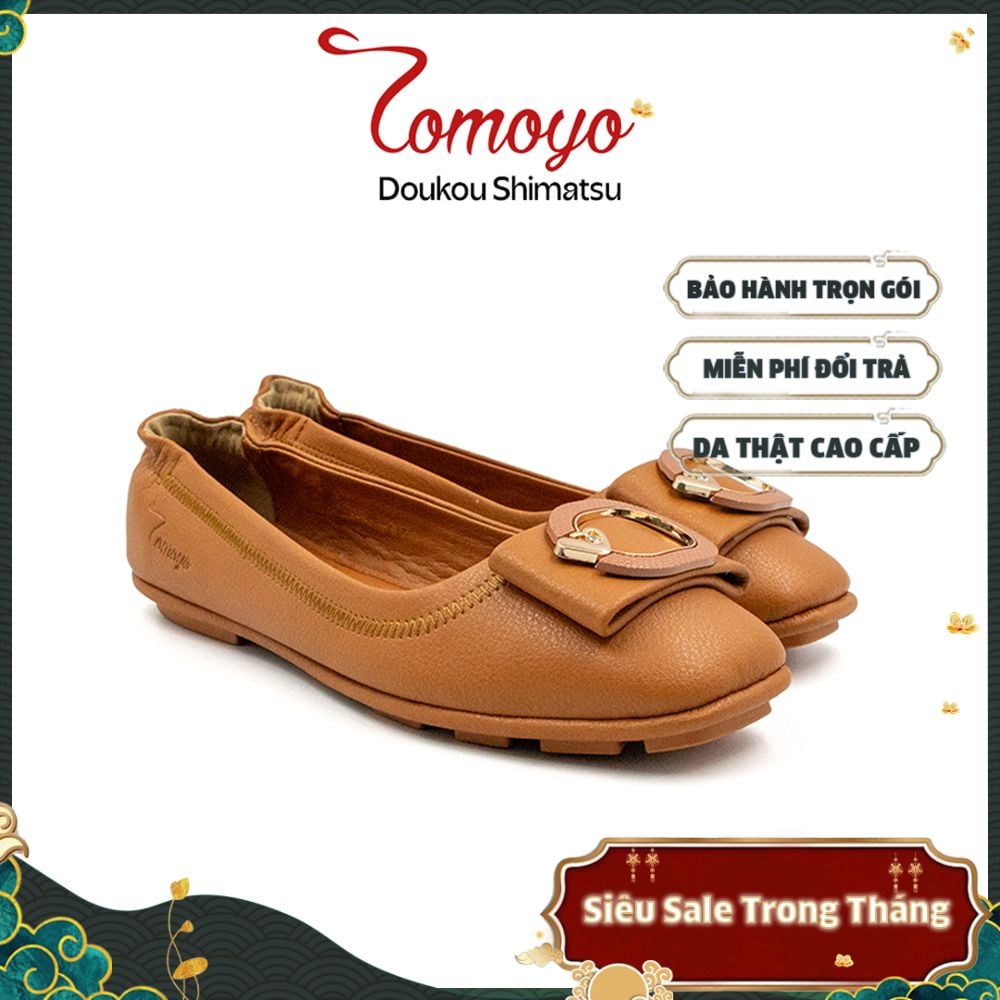  Giày Búp Bê Phối Khoá Da Micro Siêu Nhẹ Tomoyo TMW32102 