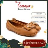  Giày Búp Bê Phối Khoá Da Micro Siêu Nhẹ Tomoyo TMW32102 
