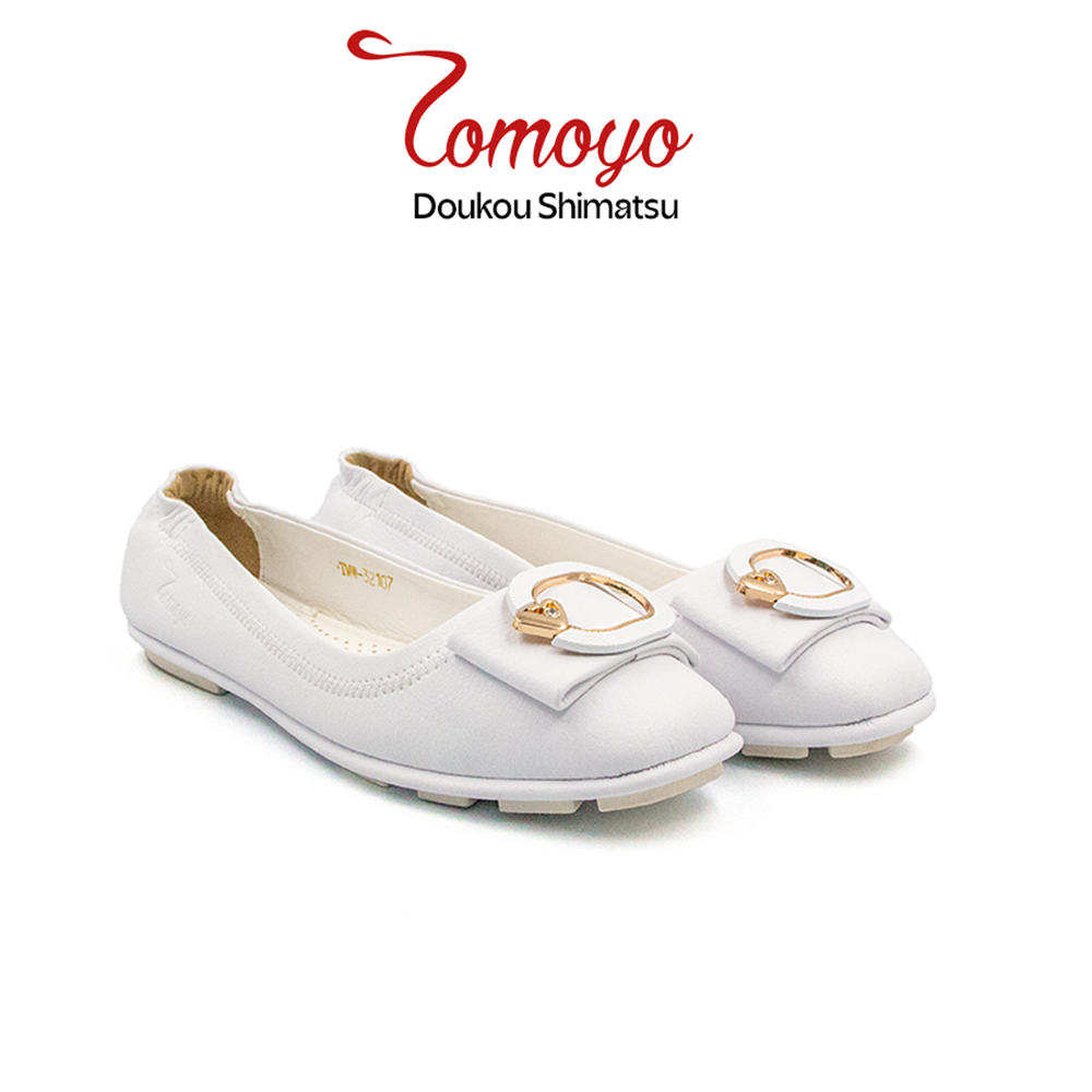  Giày Búp Bê Phối Khoá Da Micro Siêu Nhẹ Tomoyo TMW32107 
