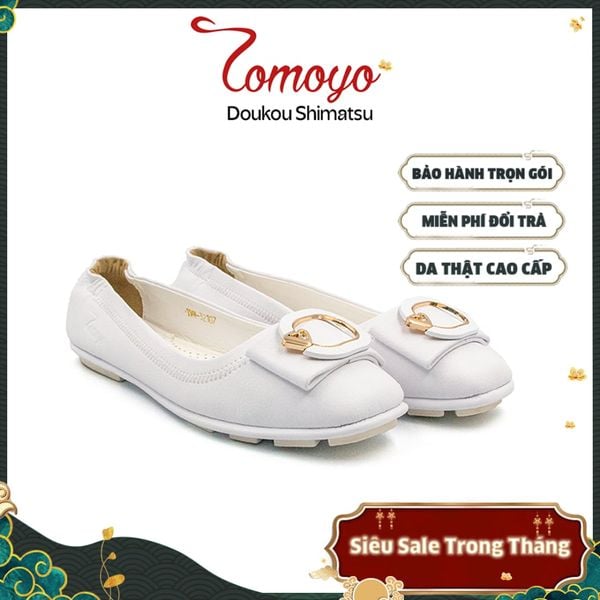  Giày Búp Bê Phối Khoá Da Micro Siêu Nhẹ Tomoyo TMW32107 
