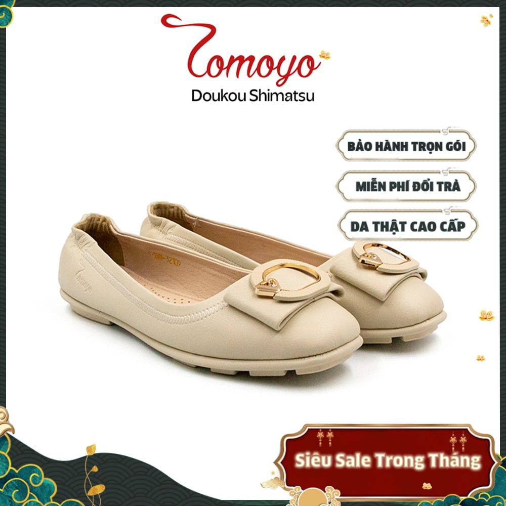  Giày Búp Bê Phối Khoá Da Micro Siêu Nhẹ Tomoyo TMW32109 