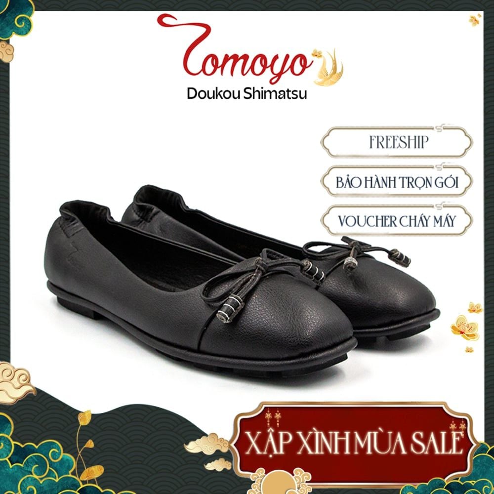  Giày Búp Bê Phối Nơ Da Micro Siêu Nhẹ TMW32301 