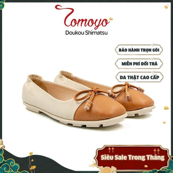  Giày Búp Bê Phối Nơ Da Micro Siêu Nhẹ TMW32302 