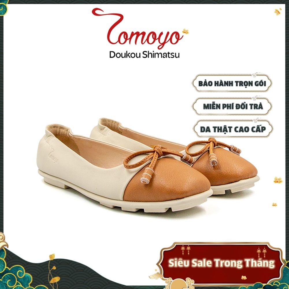  Giày Búp Bê Phối Nơ Da Micro Siêu Nhẹ TMW32302 