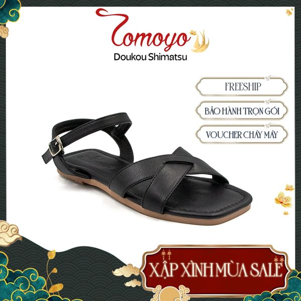  Sandal Dép Nữ Quai Chéo Da Microfiber TMW32701 