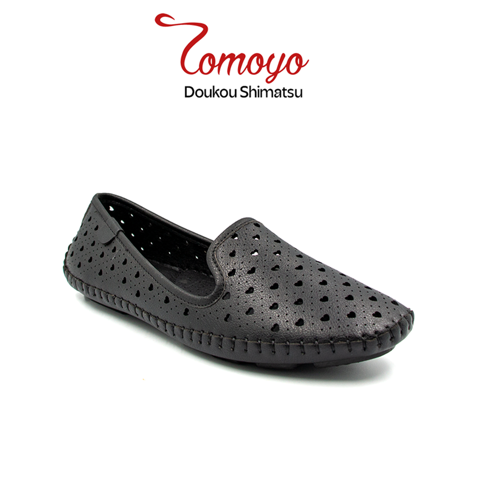  Giày Nữ Búp Bê Da MicroFiber Hoạ Tiết Trái Tim Tomoyo TMW32901 