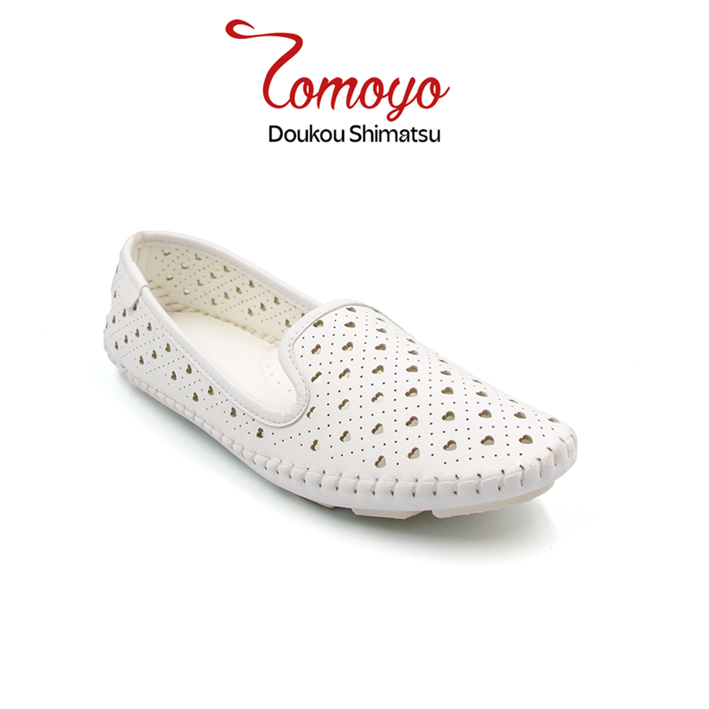  Giày Nữ Búp Bê Da MicroFiber Hoạ Tiết Trái Tim Tomoyo TMW32907 