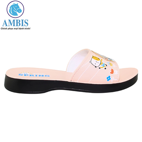  Dép quai ngang bé gái Bita's DEMI.03 (Đỏ + Hồng phấn) 