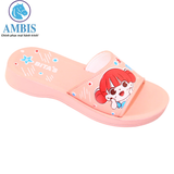  Dép quai ngang bé gái Bita's DEMI.04 (Đỏ + Hồng thạch anh + Tím) 