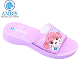  Dép quai ngang bé gái Bita's DEMI.04 (Đỏ + Hồng thạch anh + Tím) 