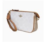  2725 - HÀNG CHÍNH HÃNG - TÚI COACH SHOULDER BAG NOLITA - TRẮNG VIỀN NÂU 
