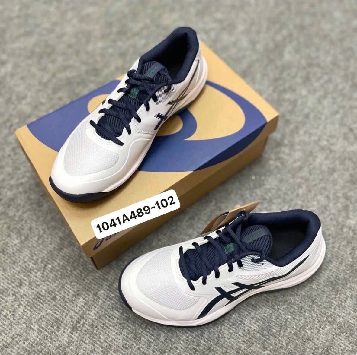  2742 - HÀNG CHÍNH HÃNG - Giày Asics Pickleball / Tennis - Game FF - Trắng / Xanh Midnight - 1041A489-102 