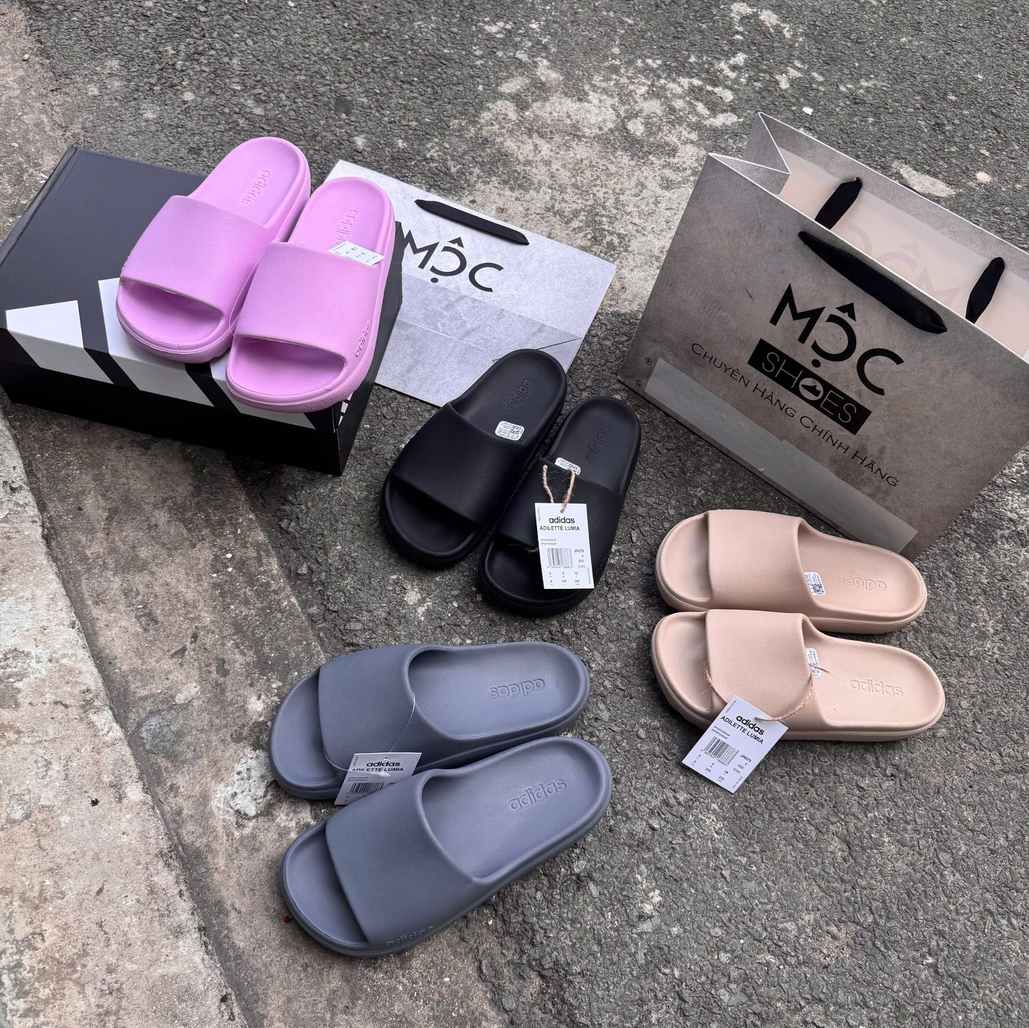  2783- HÀNG CHÍNH HÃNG - DÉP ADIDAS LUMIA - HỒNG - CODE: JS3574 