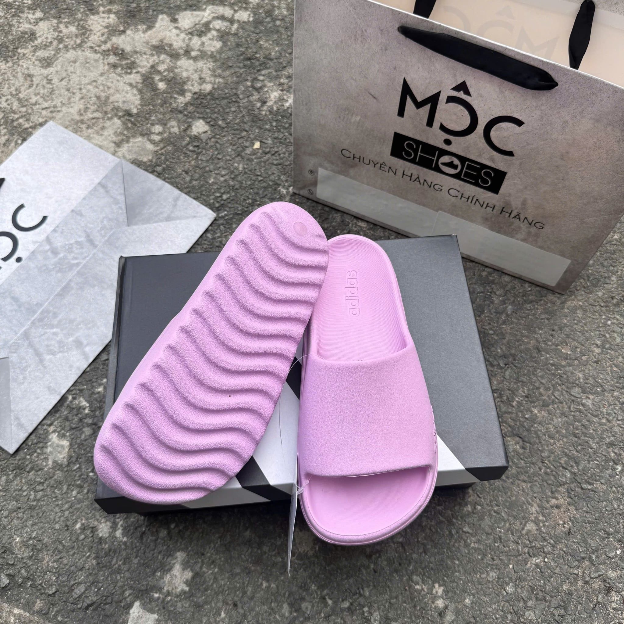  2783- HÀNG CHÍNH HÃNG - DÉP ADIDAS LUMIA - HỒNG - CODE: JS3574 