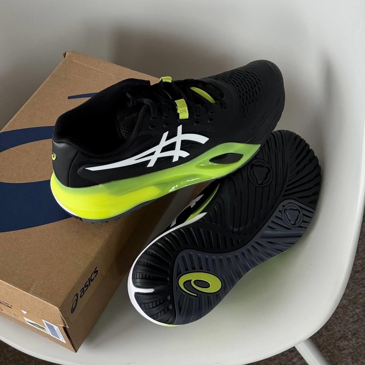  2779 - HÀNG CHÍNH HÃNG - GIÀY ASICS TENNIS / PICKELBALL - RESOLUTION X - ĐẾ XANH NEON - CODE: 1041A481 002 