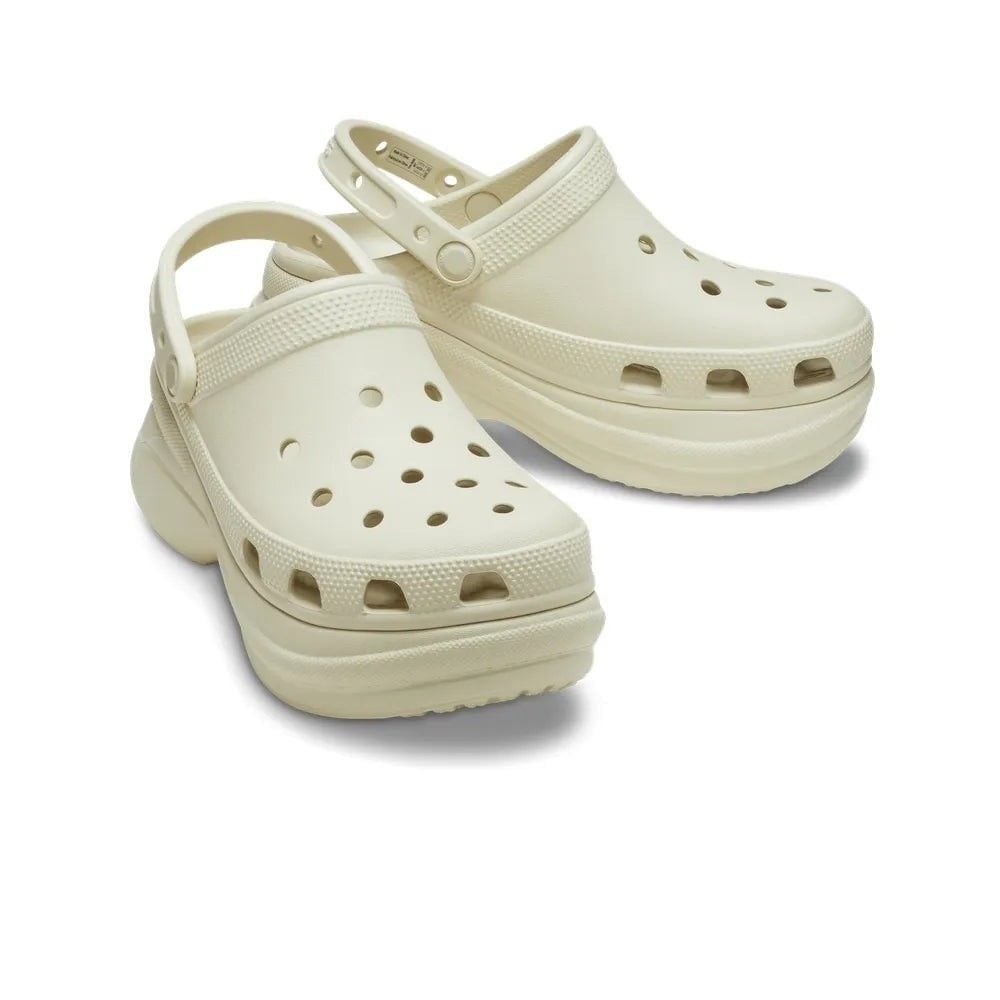  2754 - HÀNG CHÍNH HÃNG - Dép Clog Nữ Crocs Bae *Đế Cao* - Be - Code: 206302-2Y2 