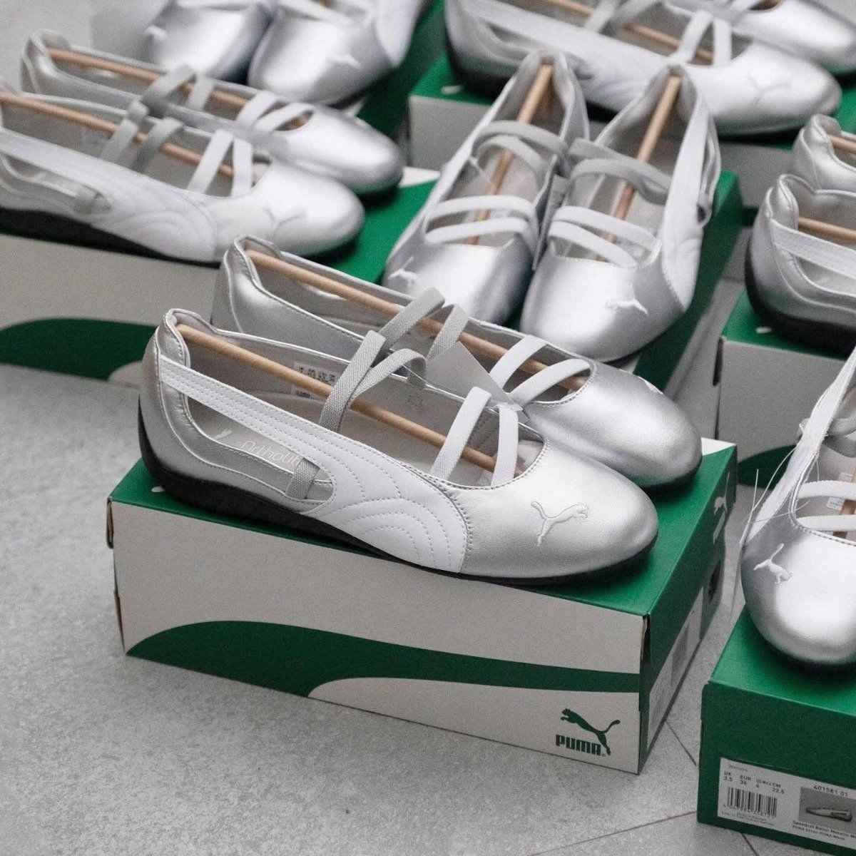  2763 - HÀNG CHÍNH HÃNG - GIÀY PUMA - SPEED CAT BALLET - METALLIC SILVER - CODE: 401581-01 