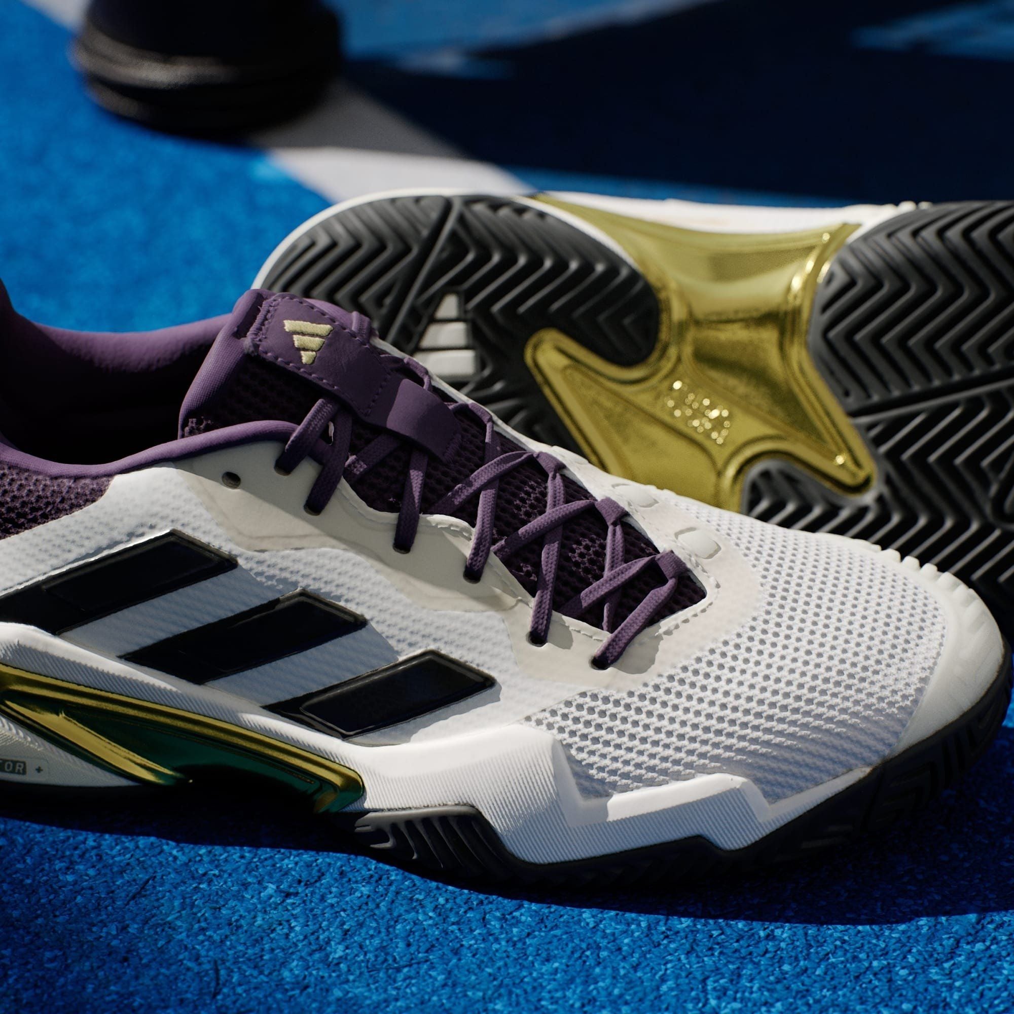  2741 - HÀNG CHÍNH HÃNG - Giày Adidas Pickleball / Tennis Barricade 13 - Trắng / Tím - JR1499 