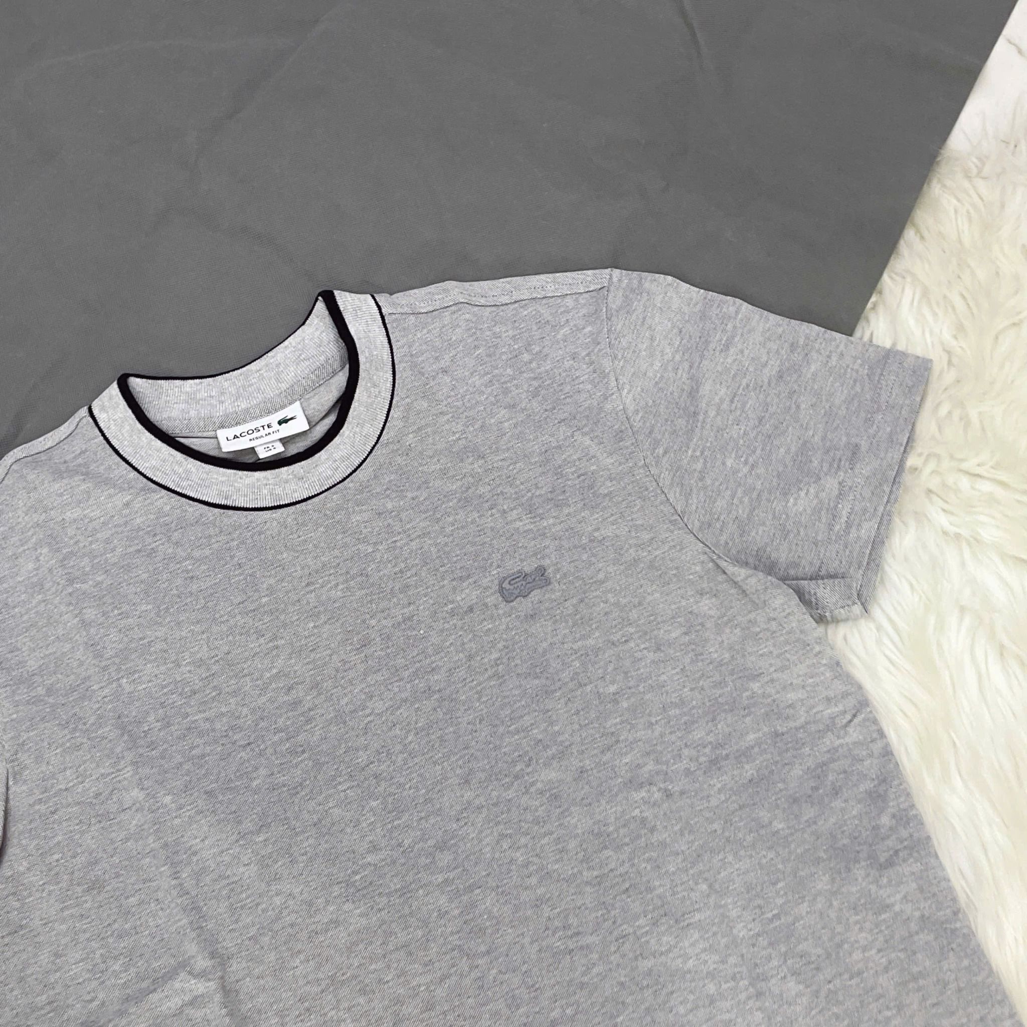  2726 - HÀNG CHÍNH HÃNG - ÁO THUN LACOSTE - XÁM - CODE: TH1004 10 