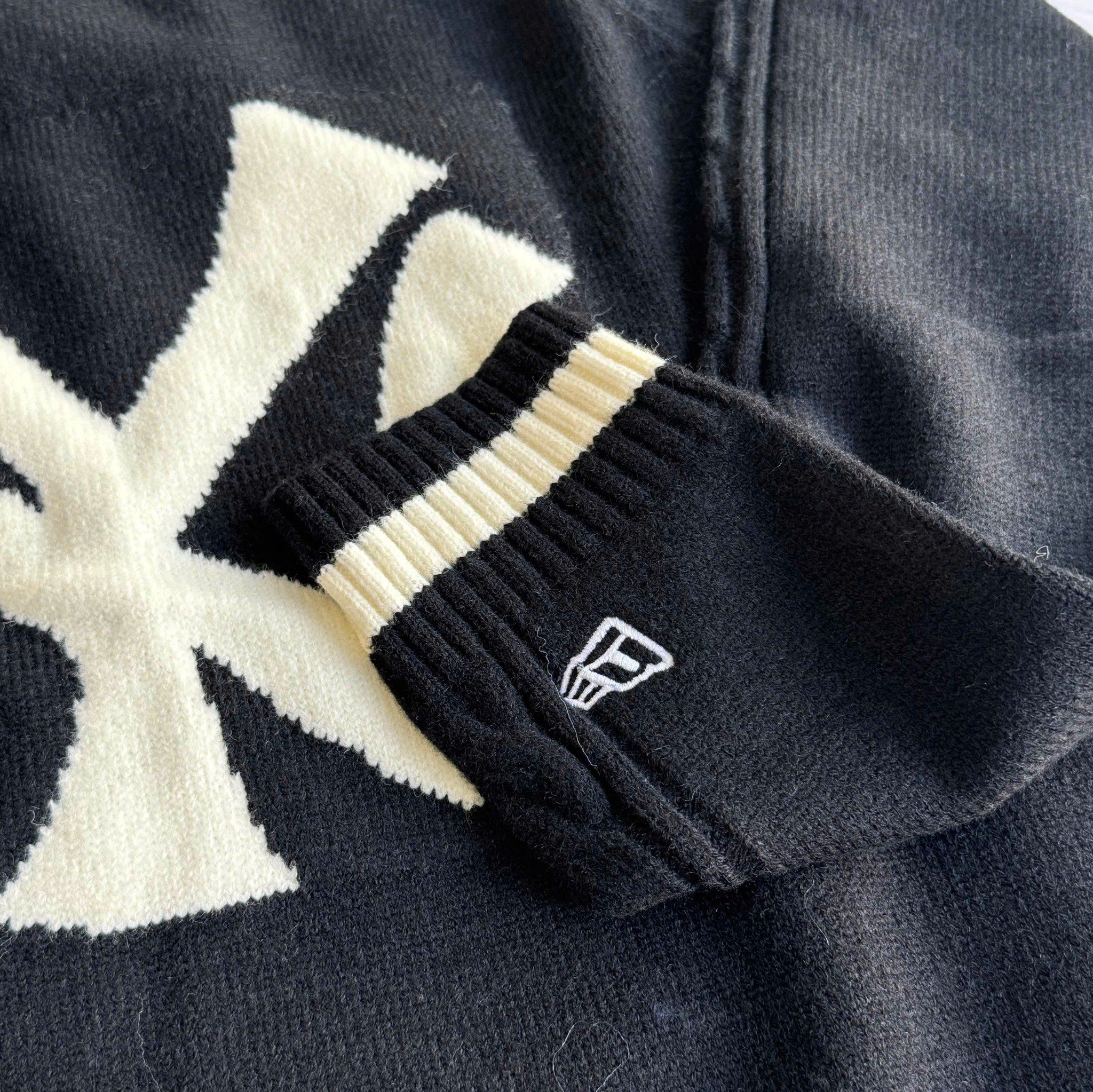  2765 - HÀNG CHÍNH HÃNG - ÁO LEN SWEATER NEW ERA NY BIG LOGO - ĐEN - CODE : 12142452 