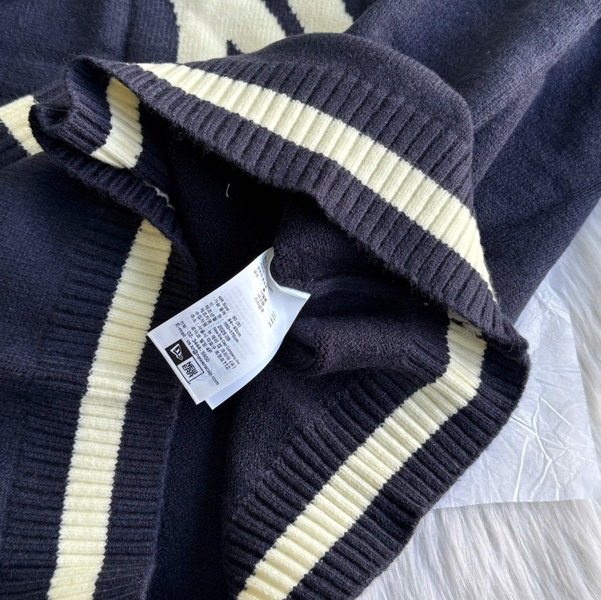  2764 - HÀNG CHÍNH HÃNG - ÁO LEN SWEATER NEW ERA NY BIG LOGO - NAVY - CDE : 12142451 