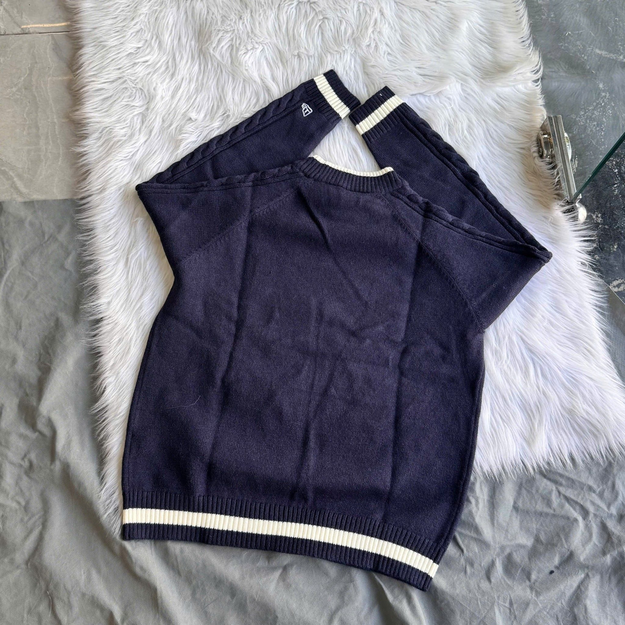  2764 - HÀNG CHÍNH HÃNG - ÁO LEN SWEATER NEW ERA NY BIG LOGO - NAVY - CDE : 12142451 