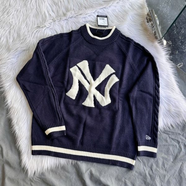  2764 - HÀNG CHÍNH HÃNG - ÁO LEN SWEATER NEW ERA NY BIG LOGO - NAVY - CDE : 12142451 