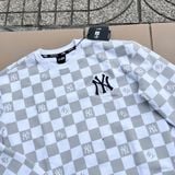  2770 - HÀNG CHÍNH HÃNG - ÁO LEN SWEATER NEW ERA DA CÁ - NY YANKEES - CARO XÁM- CODE: 14742087 