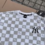  2770 - HÀNG CHÍNH HÃNG - ÁO LEN SWEATER NEW ERA DA CÁ - NY YANKEES - CARO XÁM- CODE: 14742087 