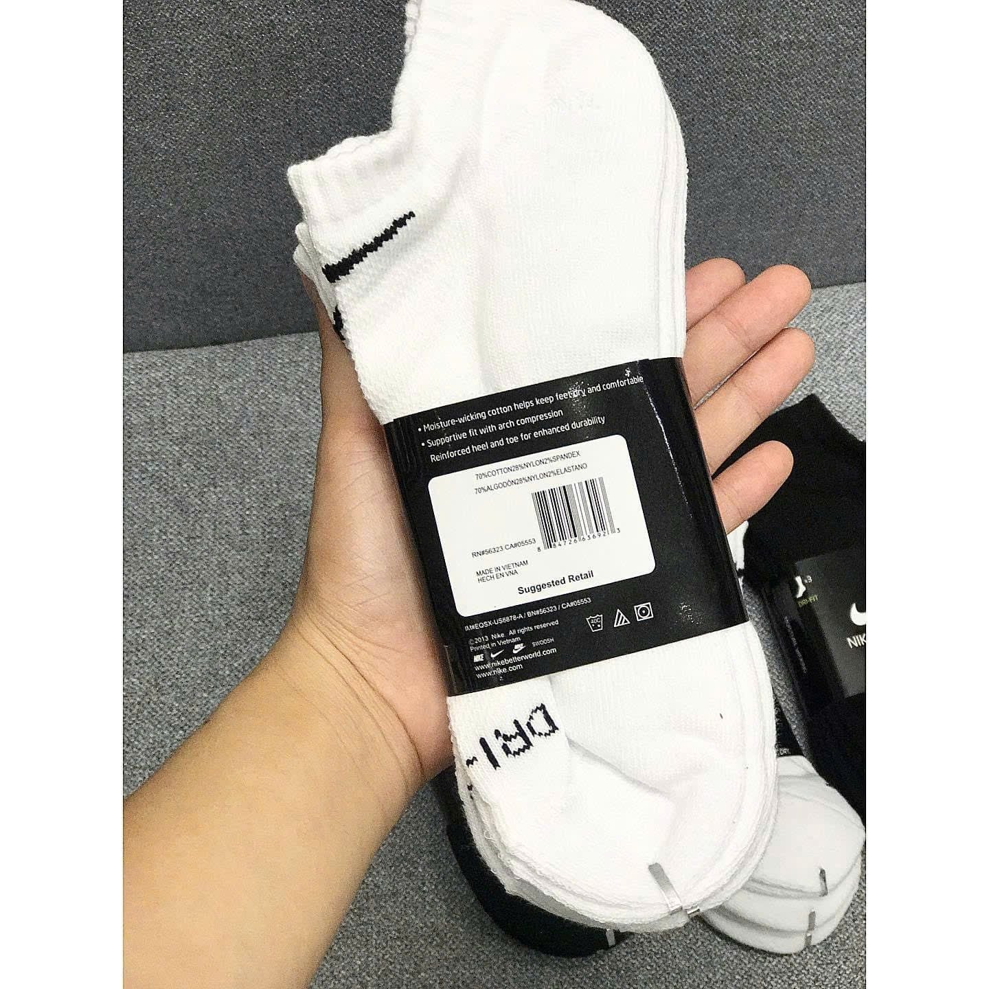  2773 - HÀNG CHÍNH HÃNG - Vớ Tất NIKE Chính Hãng - ĐEN / Ngắn 